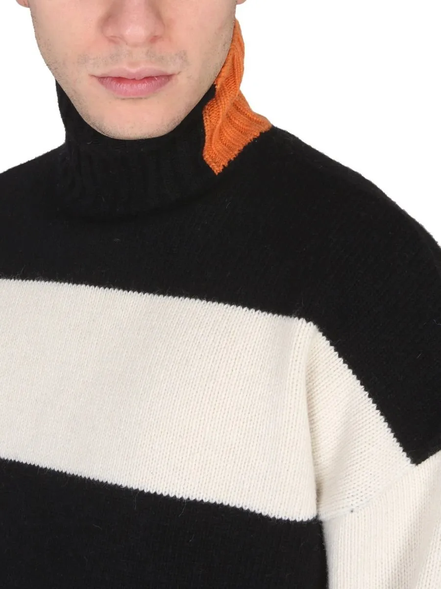 Right For High Neck Ribbed Knitwear