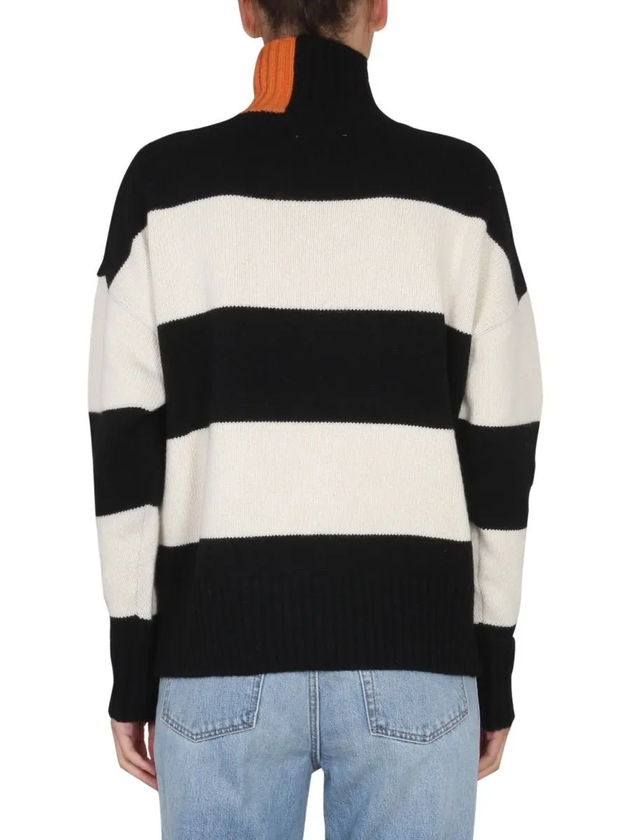 Right For High Neck Ribbed Knitwear