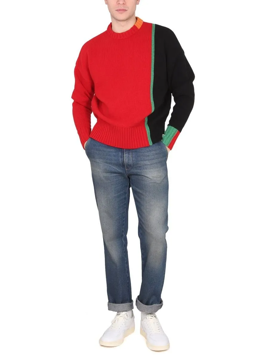 Right For Cross-Neck Ribbed Knitwear