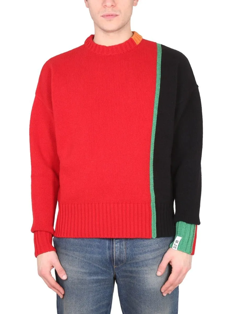 Right For Cross-Neck Ribbed Knitwear