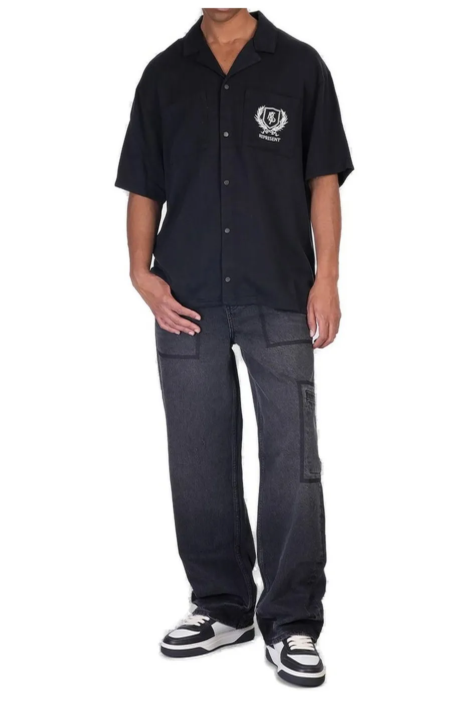 Represent Logo Embroidered Crest Shirt