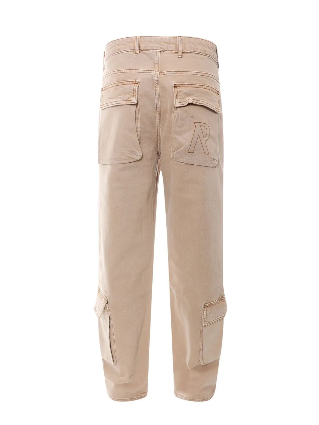 Represent R3Ca Logo Embroidered Straight Leg Cargo Jeans