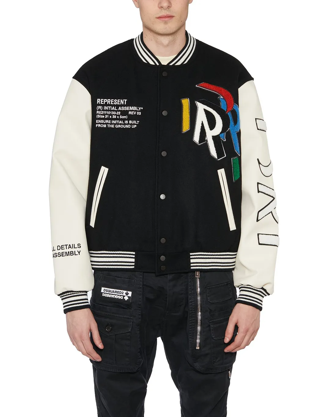 Represent Initial Padded Bomber Jacket