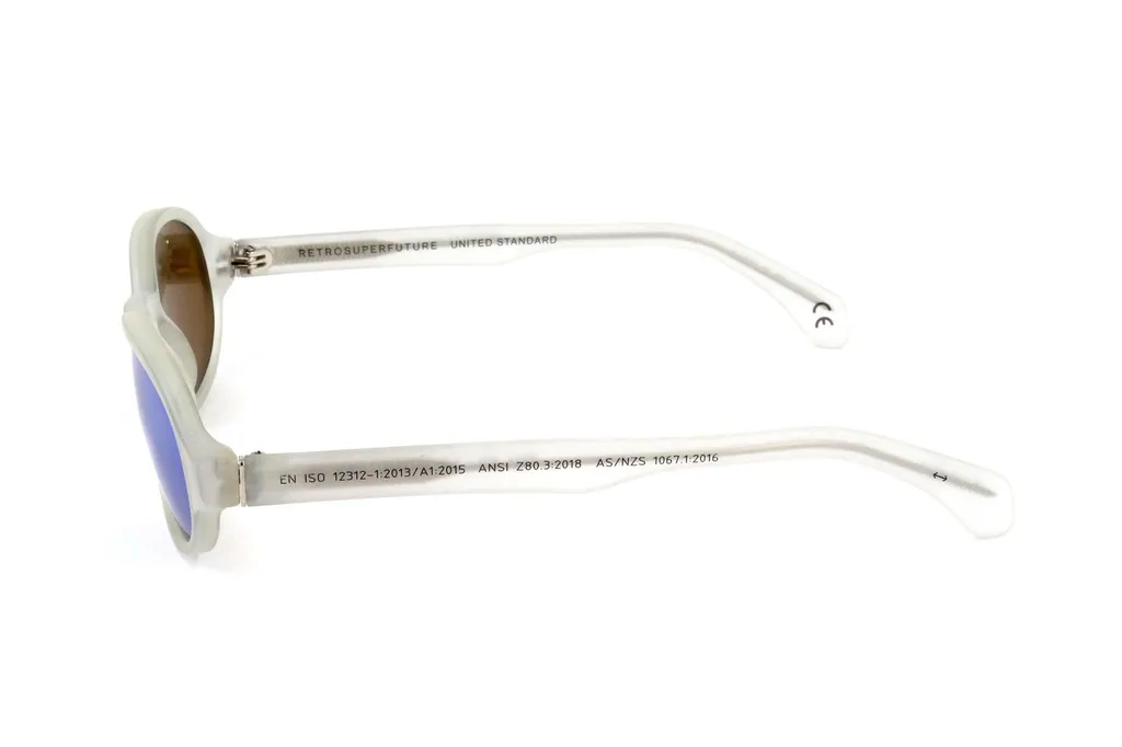 Retrosuperfuture Laser Crystal United Standard Oval Frame Sunglasses