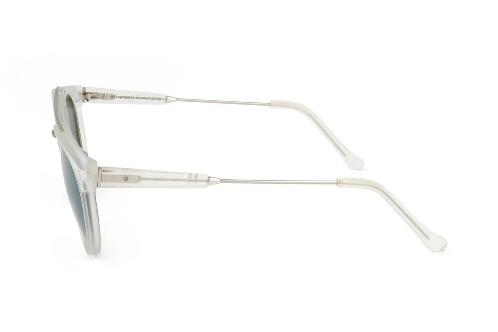 Retrosuperfuture Giaguaro Crystal Matte Aviatro Frame Sunglasses