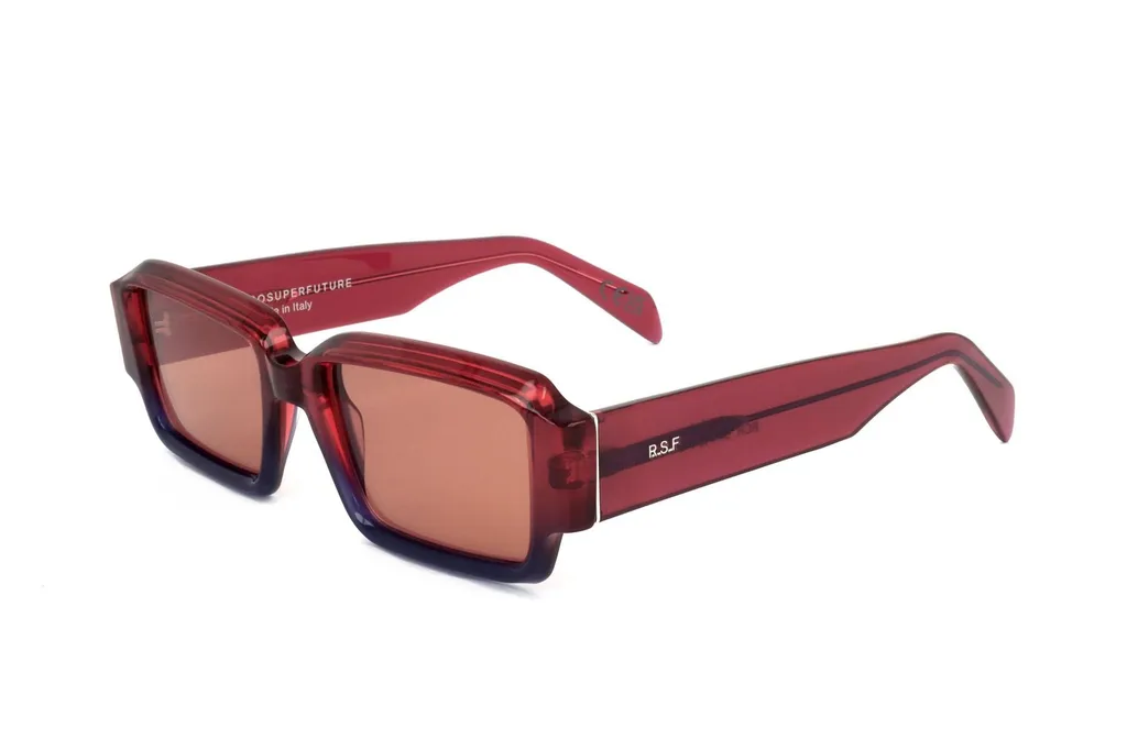Retrosuperfuture Astro Smokey Topaz Rectangle Frame Sunglasses
