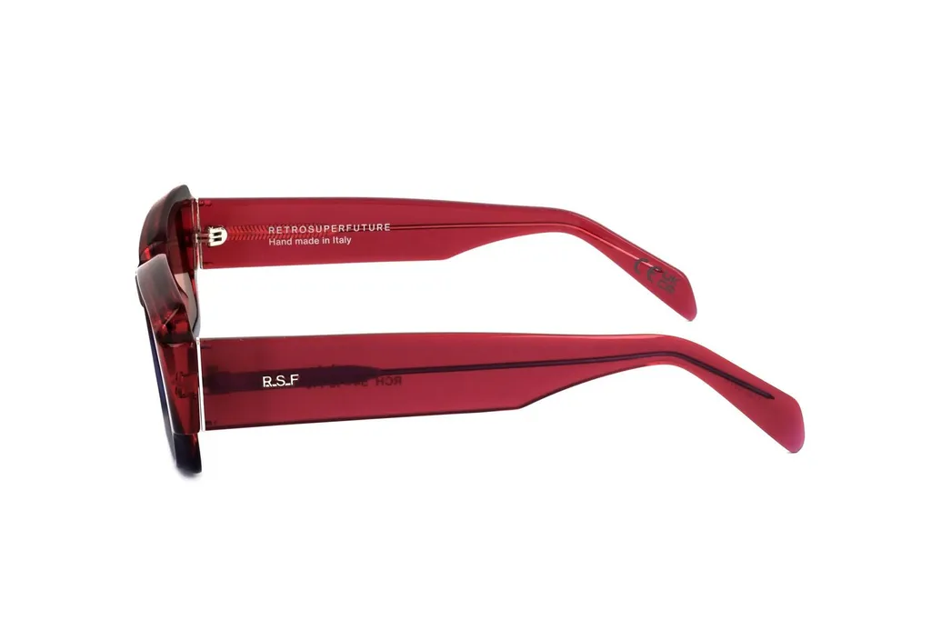 Retrosuperfuture Astro Smokey Topaz Rectangle Frame Sunglasses
