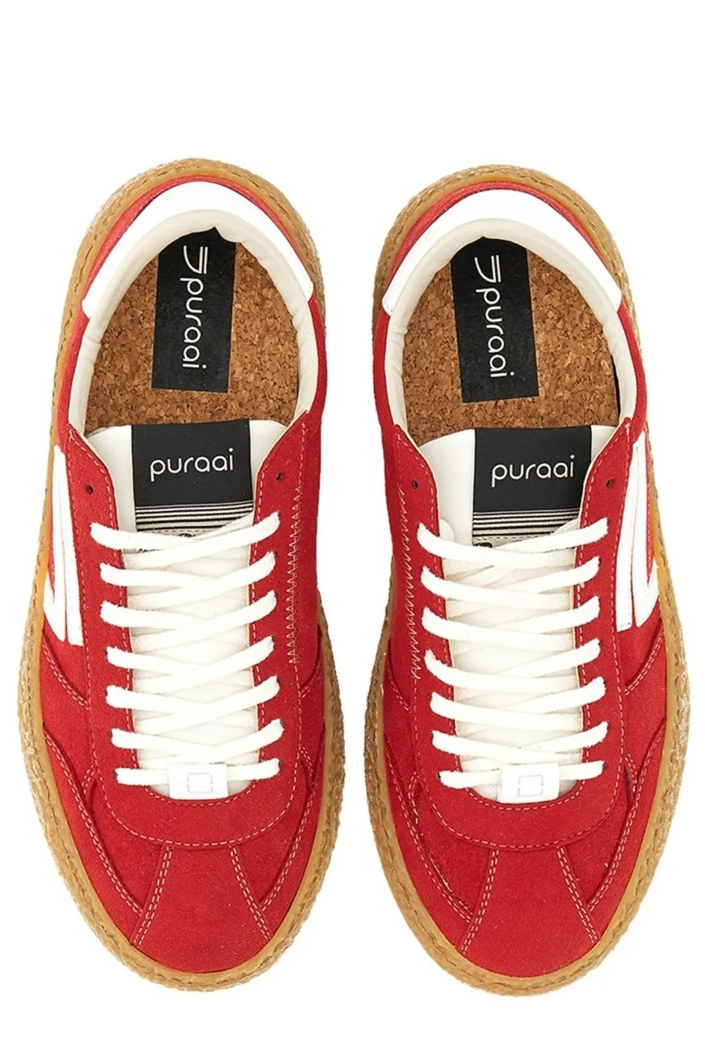 Puraai Round-Toe Lace-Up Sneakers
