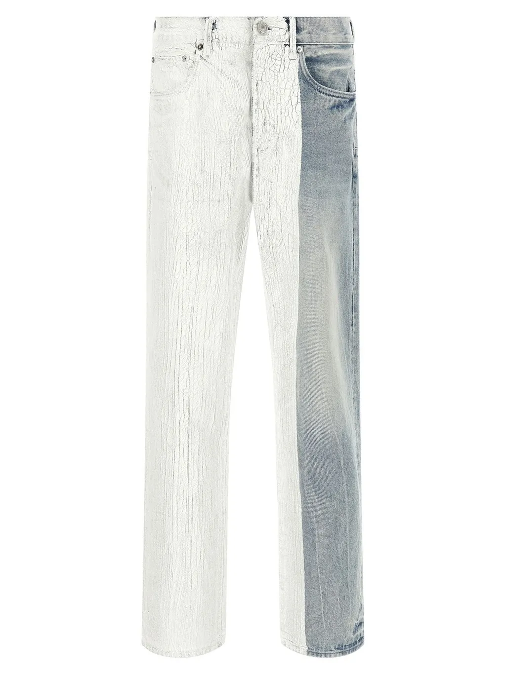 Purple Crackle Silver Coated Jeans