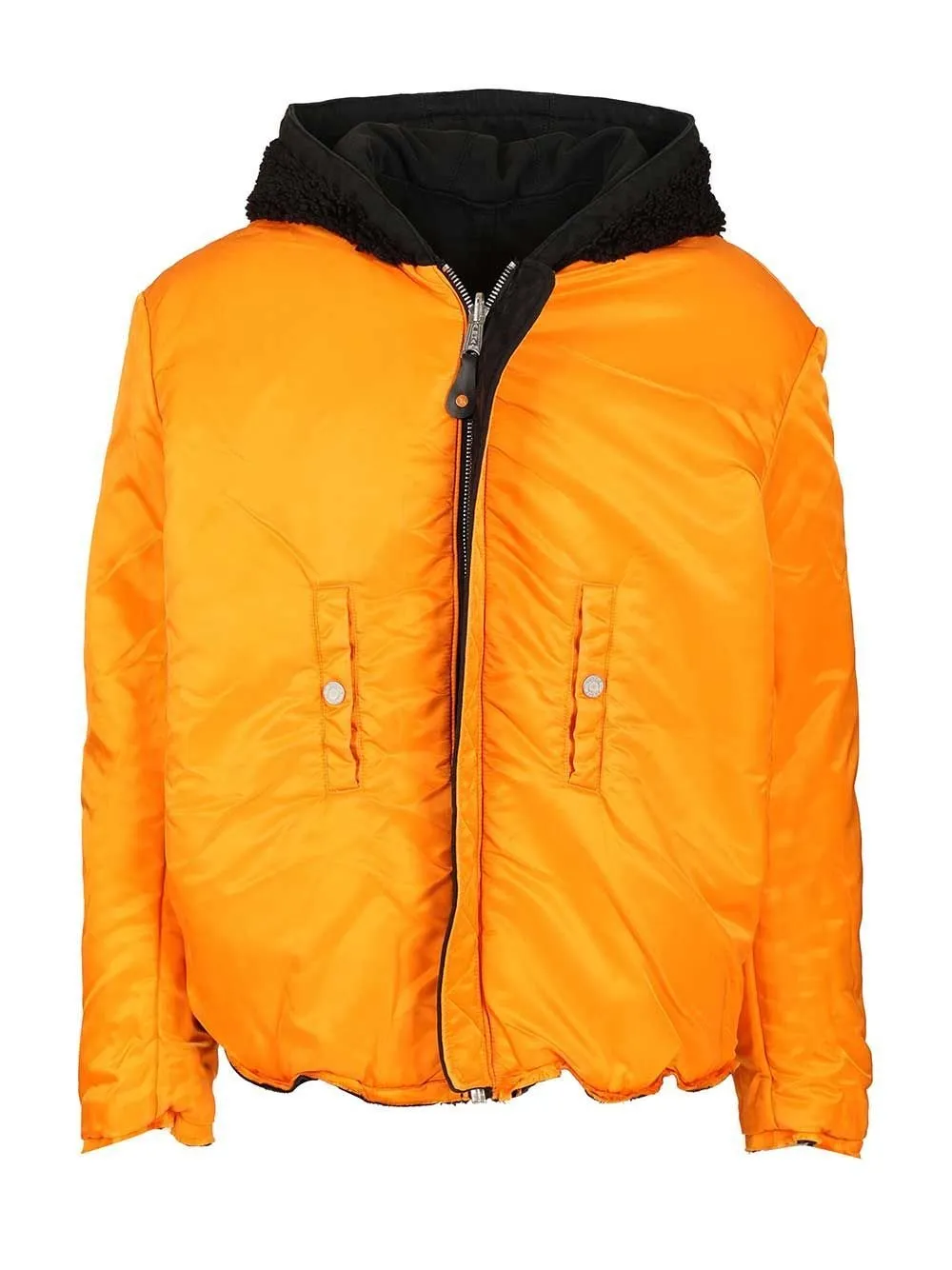 Purple Reversible Hooded Bomber Jacket