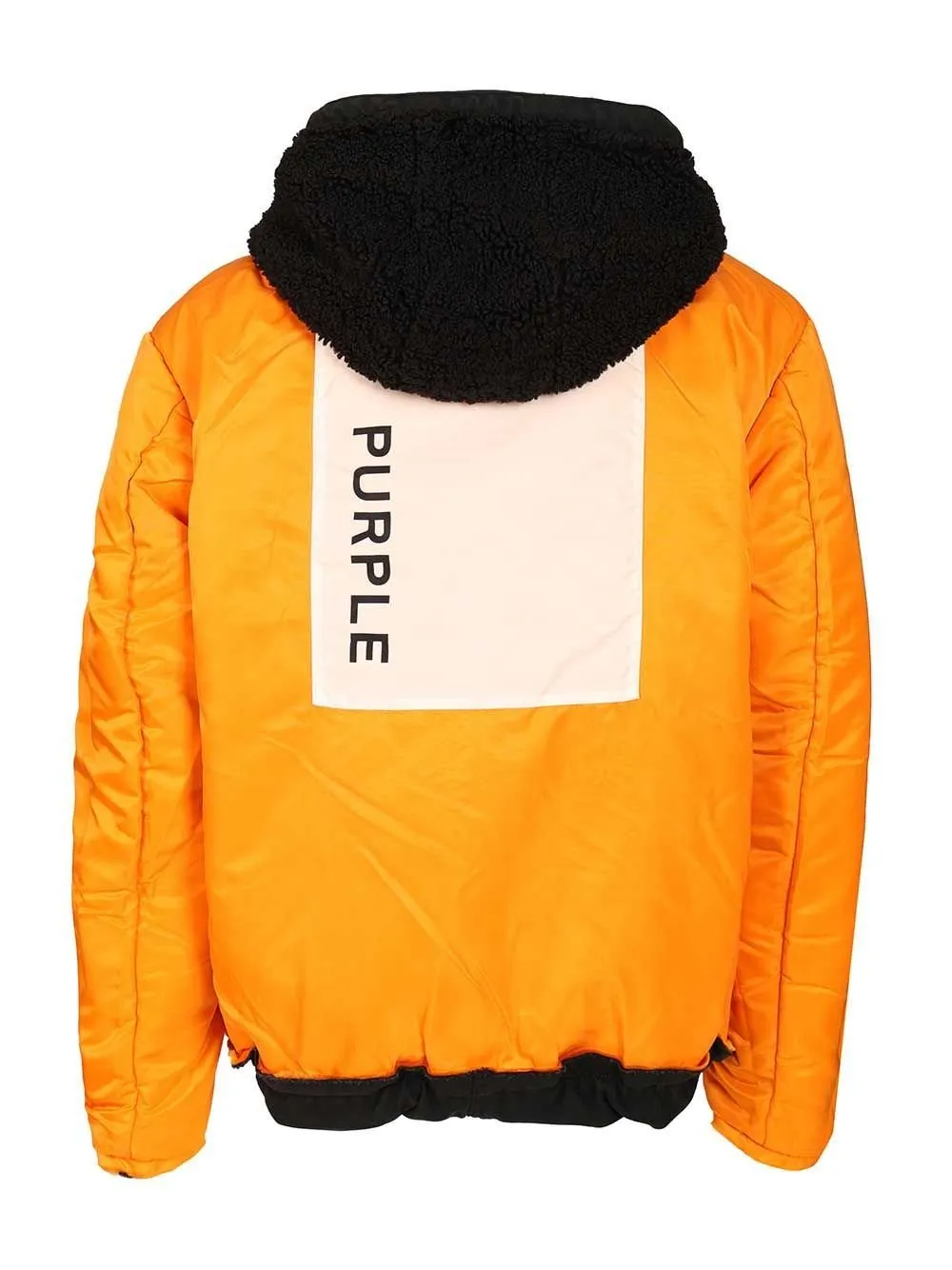Purple Reversible Hooded Bomber Jacket