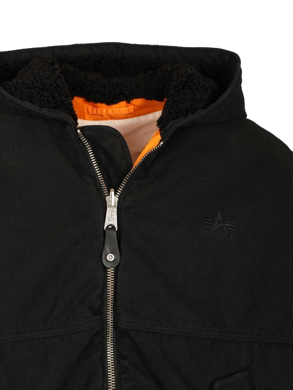 Purple Reversible Hooded Bomber Jacket
