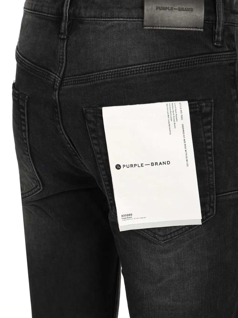 Purple Distressed Slim Fit Jeans