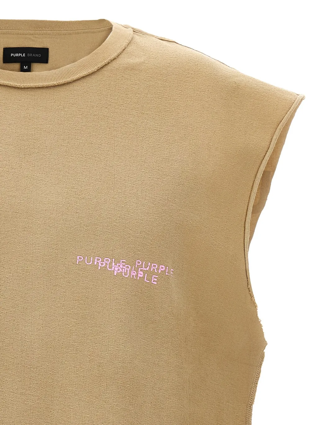 Purple Textured Crewneck T-Shirt