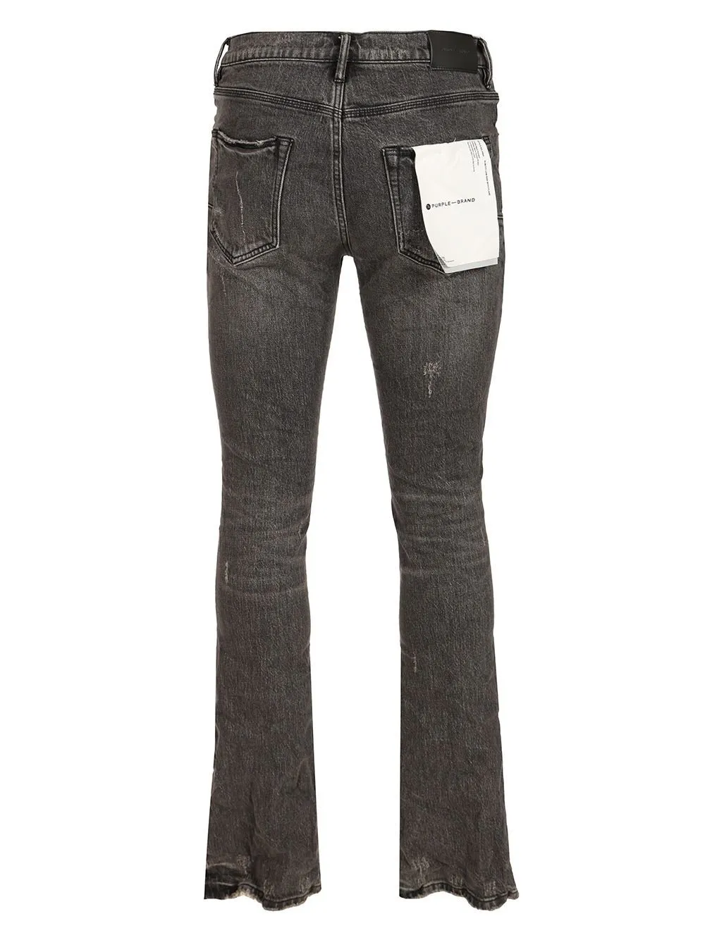 Purple Distressed Slim Fit Jeans