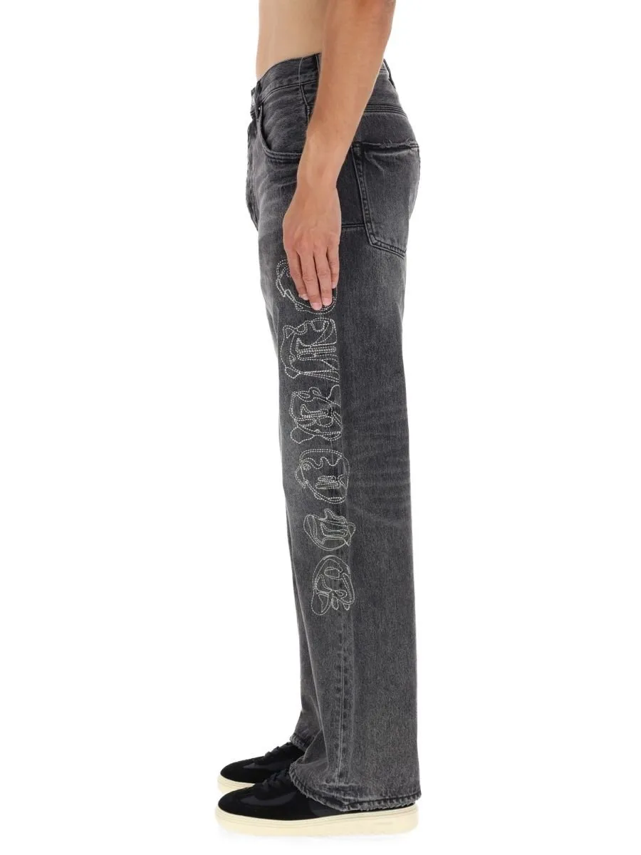 Purple Brand Gothic Wordmark Jeans
