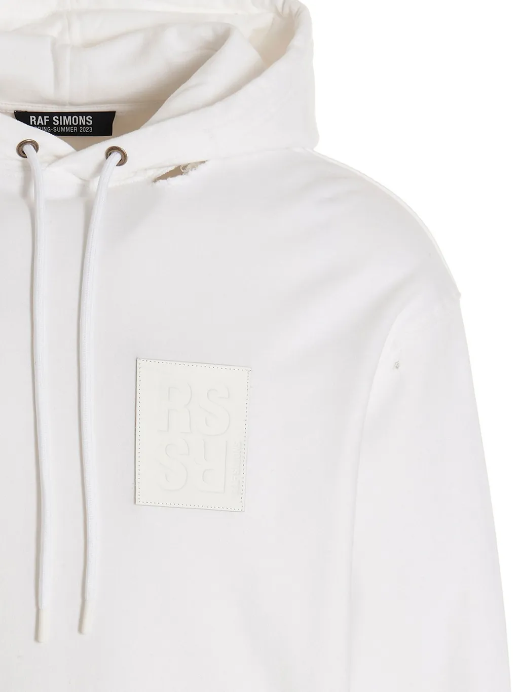 Raf Simons Logo Patch Drawstring Hoodie