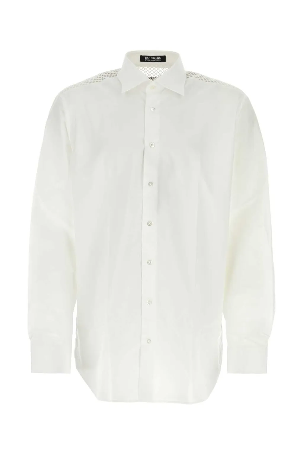 Raf Simons Mesh Detailed Oversized Shirt