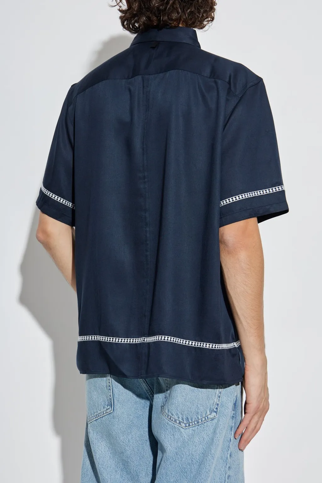 Rag & Bone Embroidered Pattern Short-Sleeved Shirt