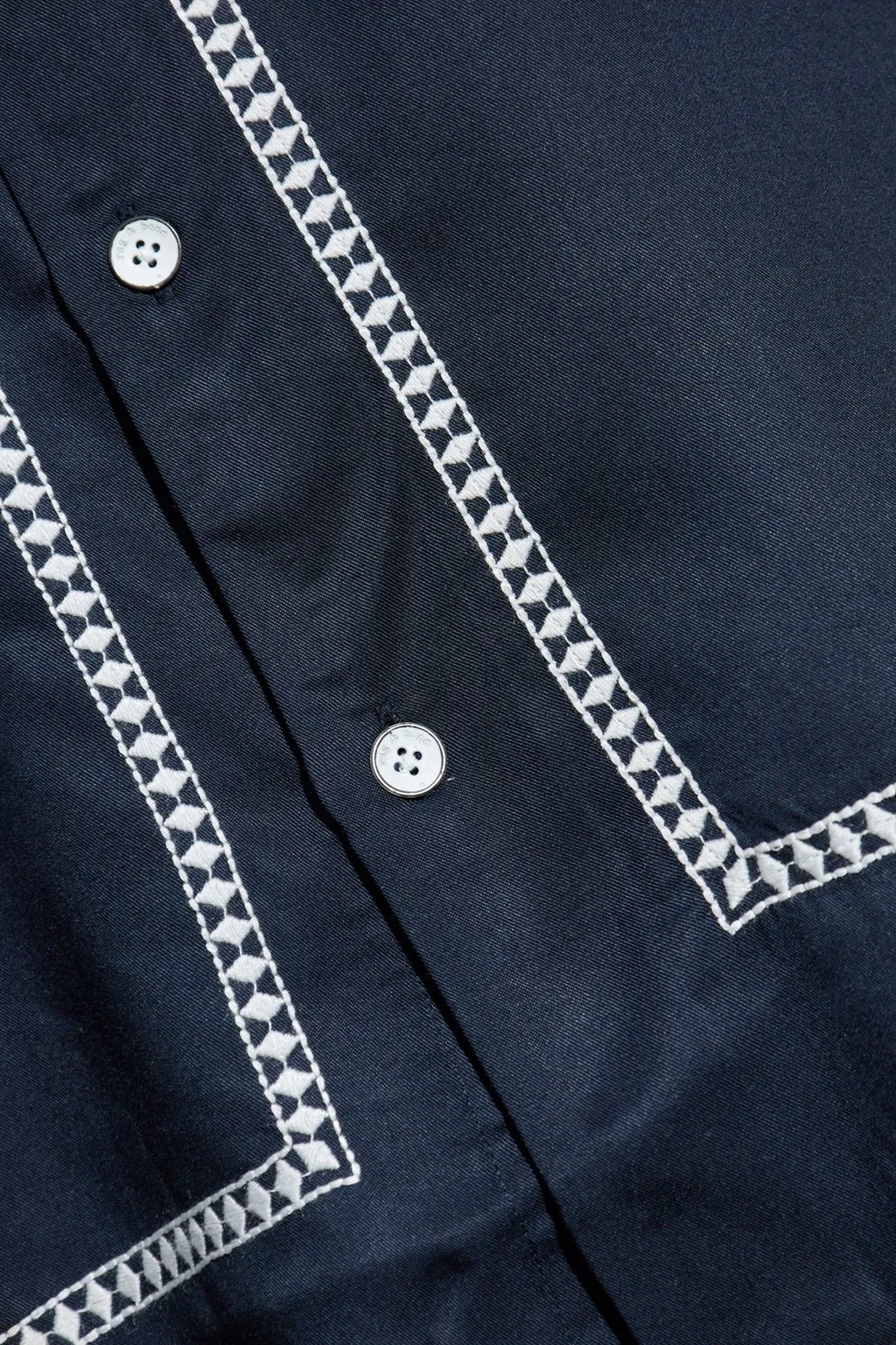 Rag & Bone Embroidered Pattern Short-Sleeved Shirt