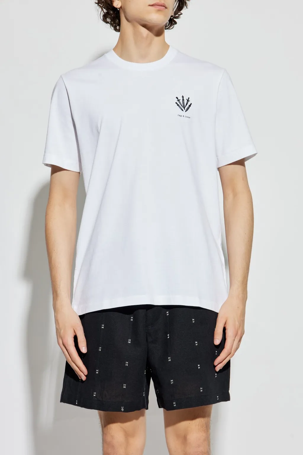 Rag & Bone Logo Embroidered Crewneck T-Shirt