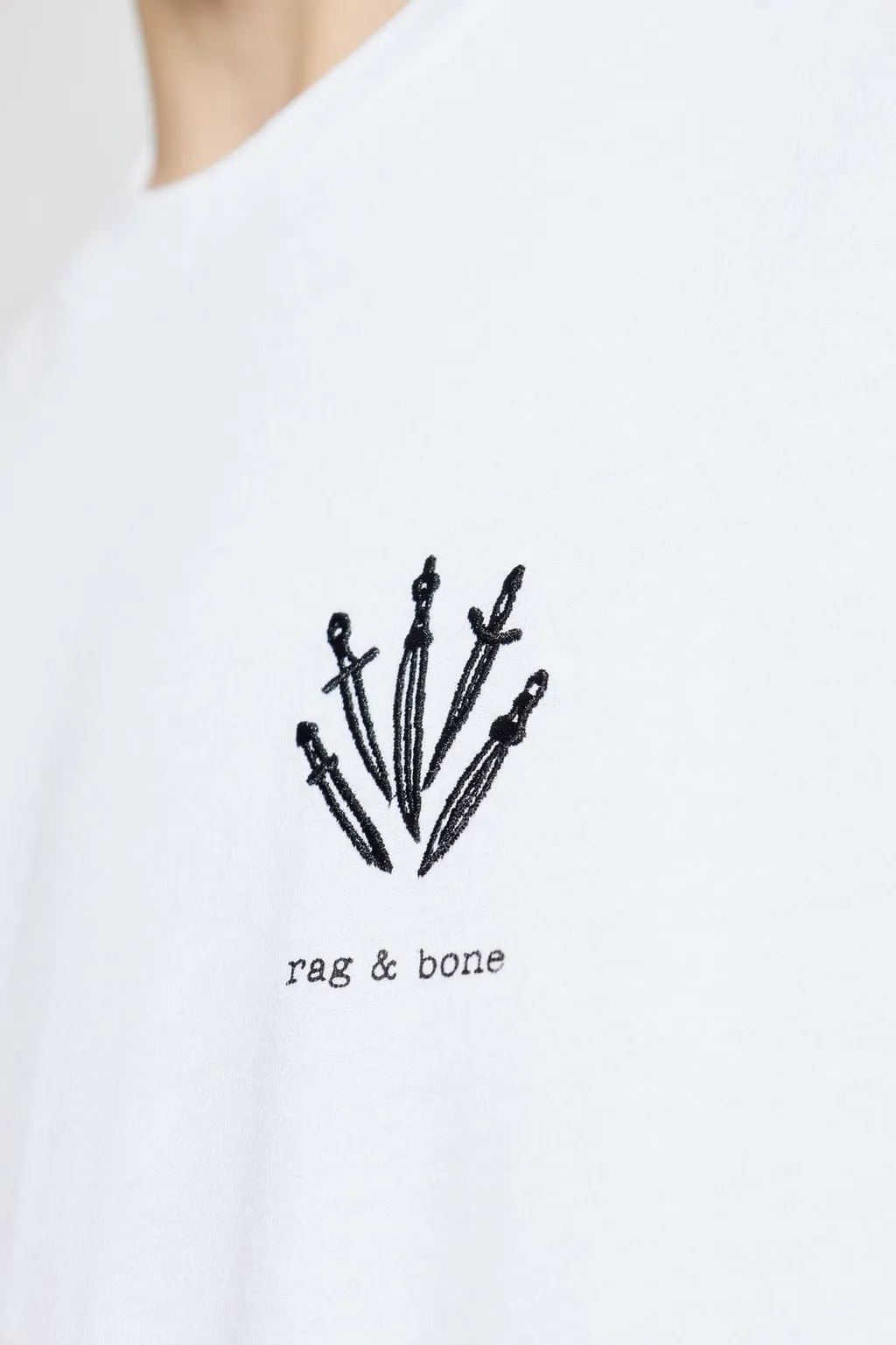 Rag & Bone Logo Embroidered Crewneck T-Shirt