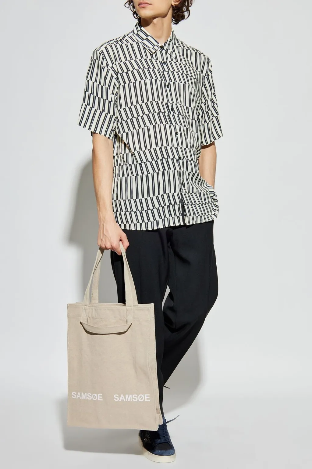 Rag & Bone Striped Short Sleeve Shirt