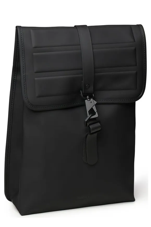 Rains Logo Embossed Buckle Fastened Backpack