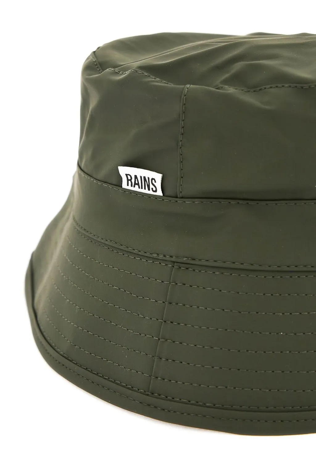Rains Logo Patch Narrow Brim Bucket Hat