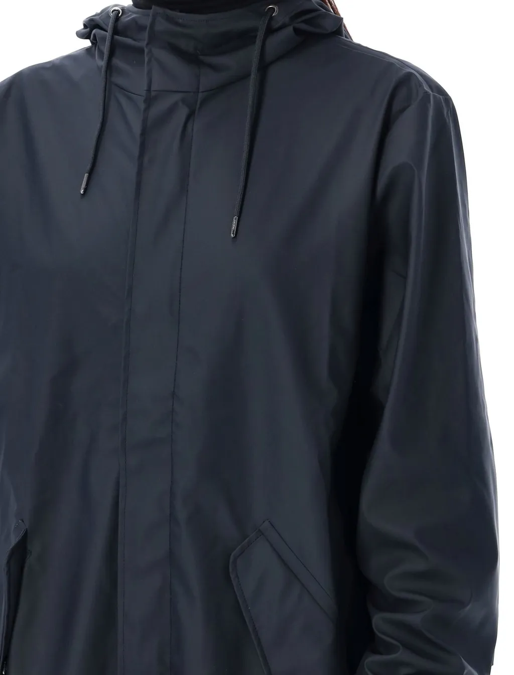 Rains Fishtail Drawstring Hooded Coat