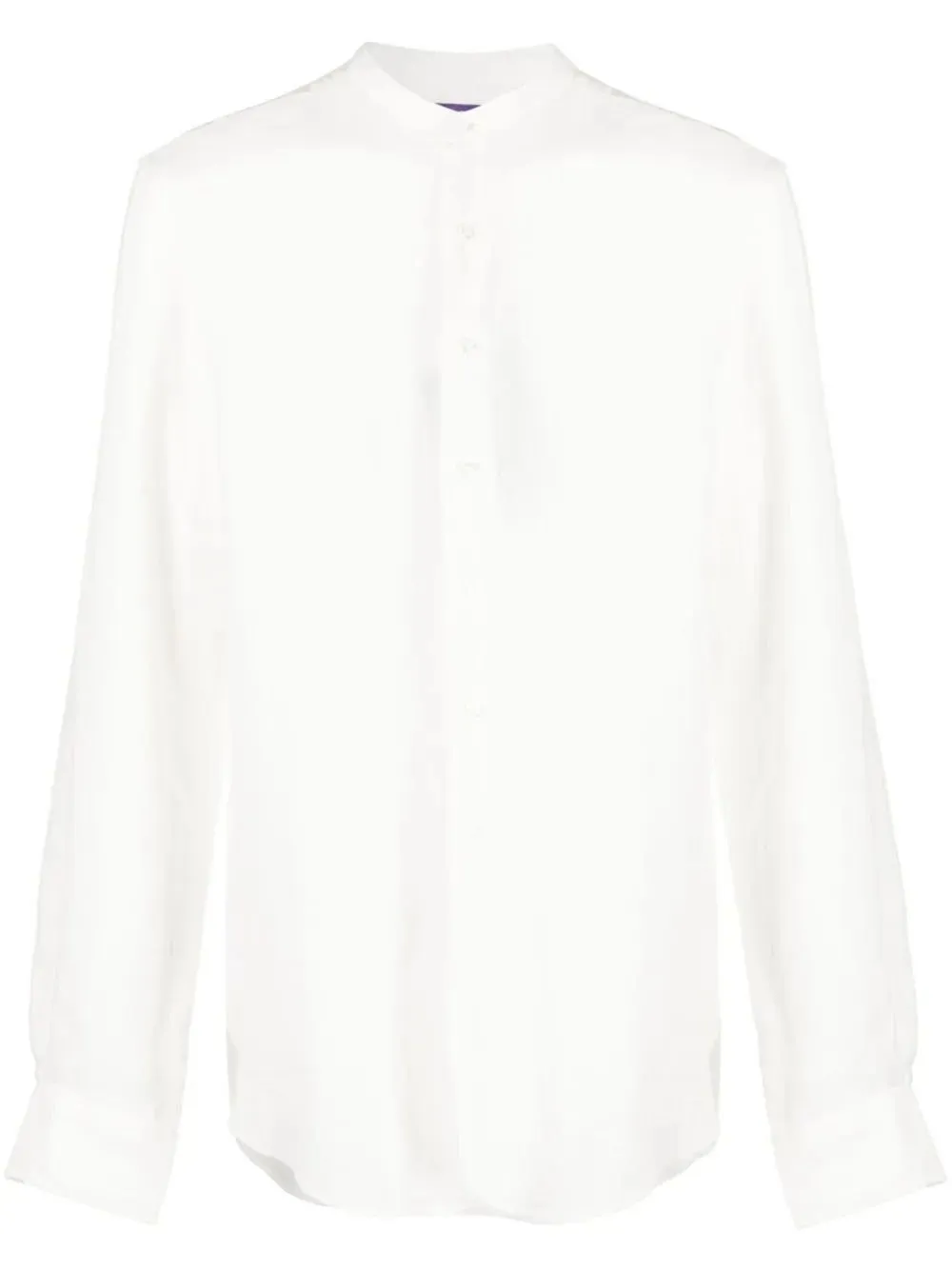 Ralph Lauren Purple Label Button-Up Curved Hem Shirt