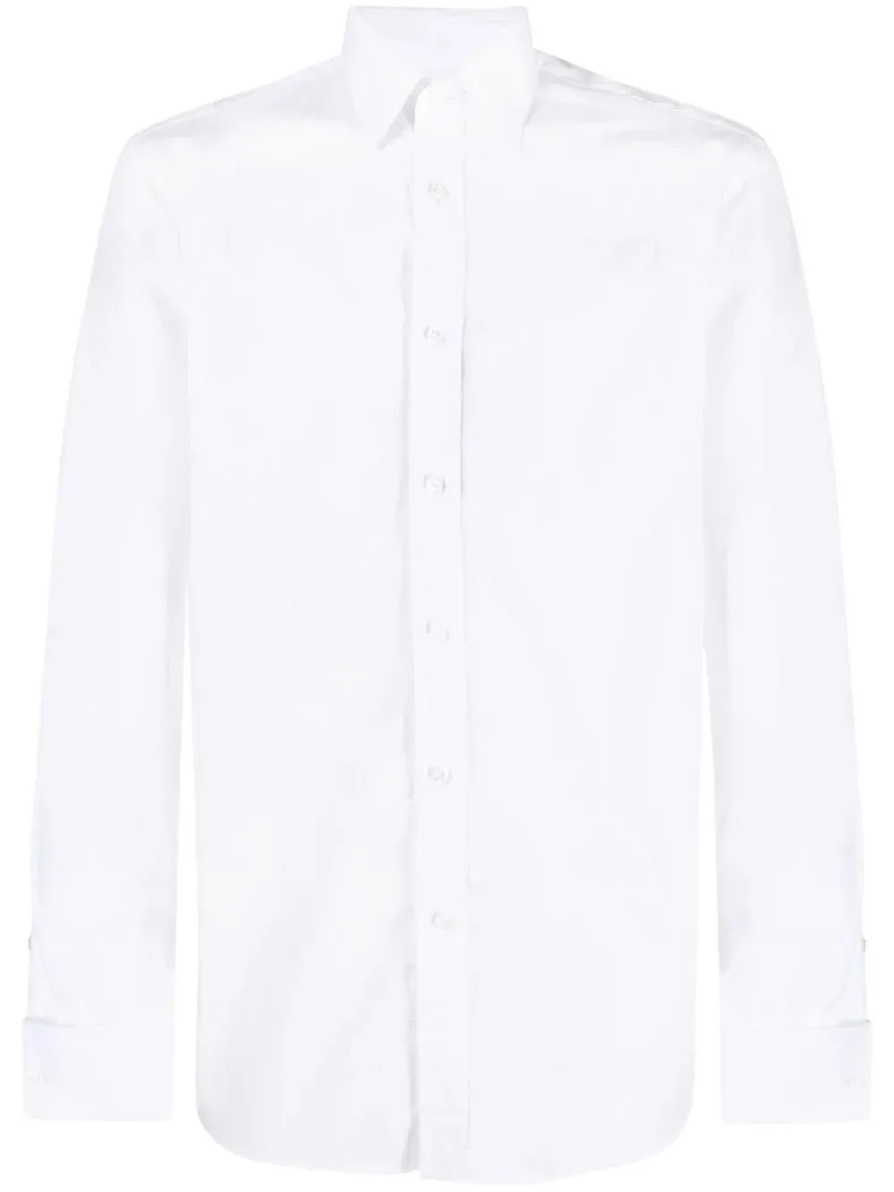 Ralph Lauren Purple Label Button-Up Straight Hem Shirt