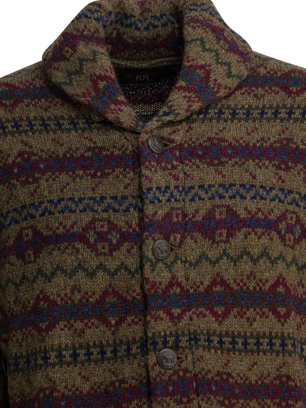 Ralph Lauren Rrl Fair-Isle Knitted Cardigan