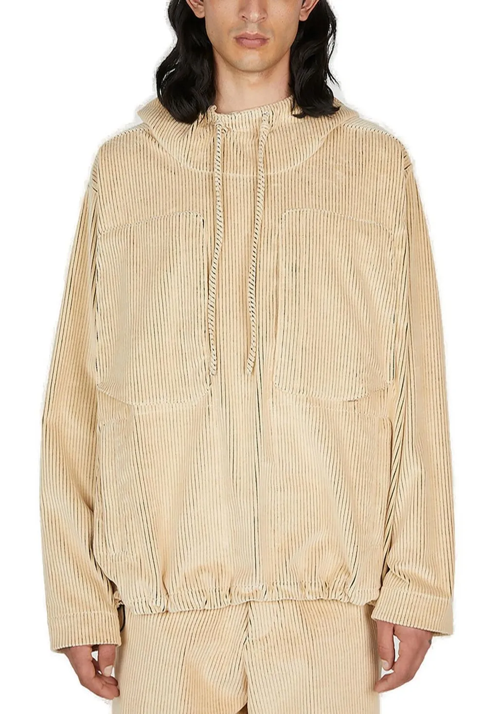Ranra Steinn Drawstring Corduroy Hoodie
