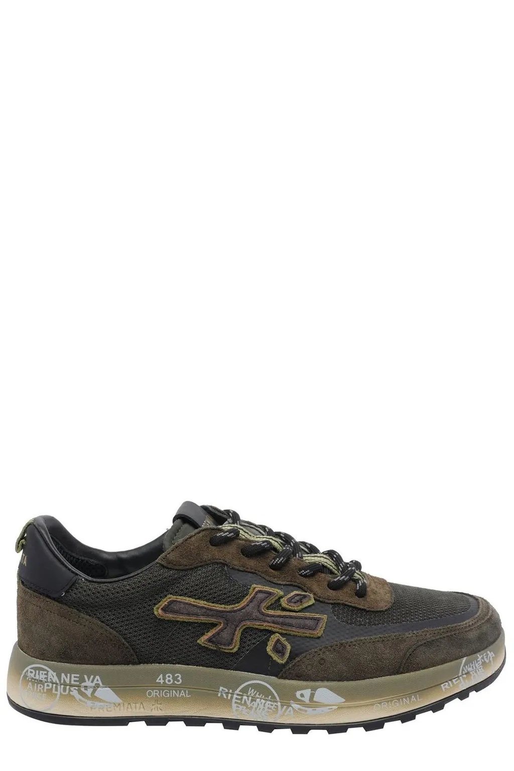 Premiata Logo Patch Lace-Up Sneakers