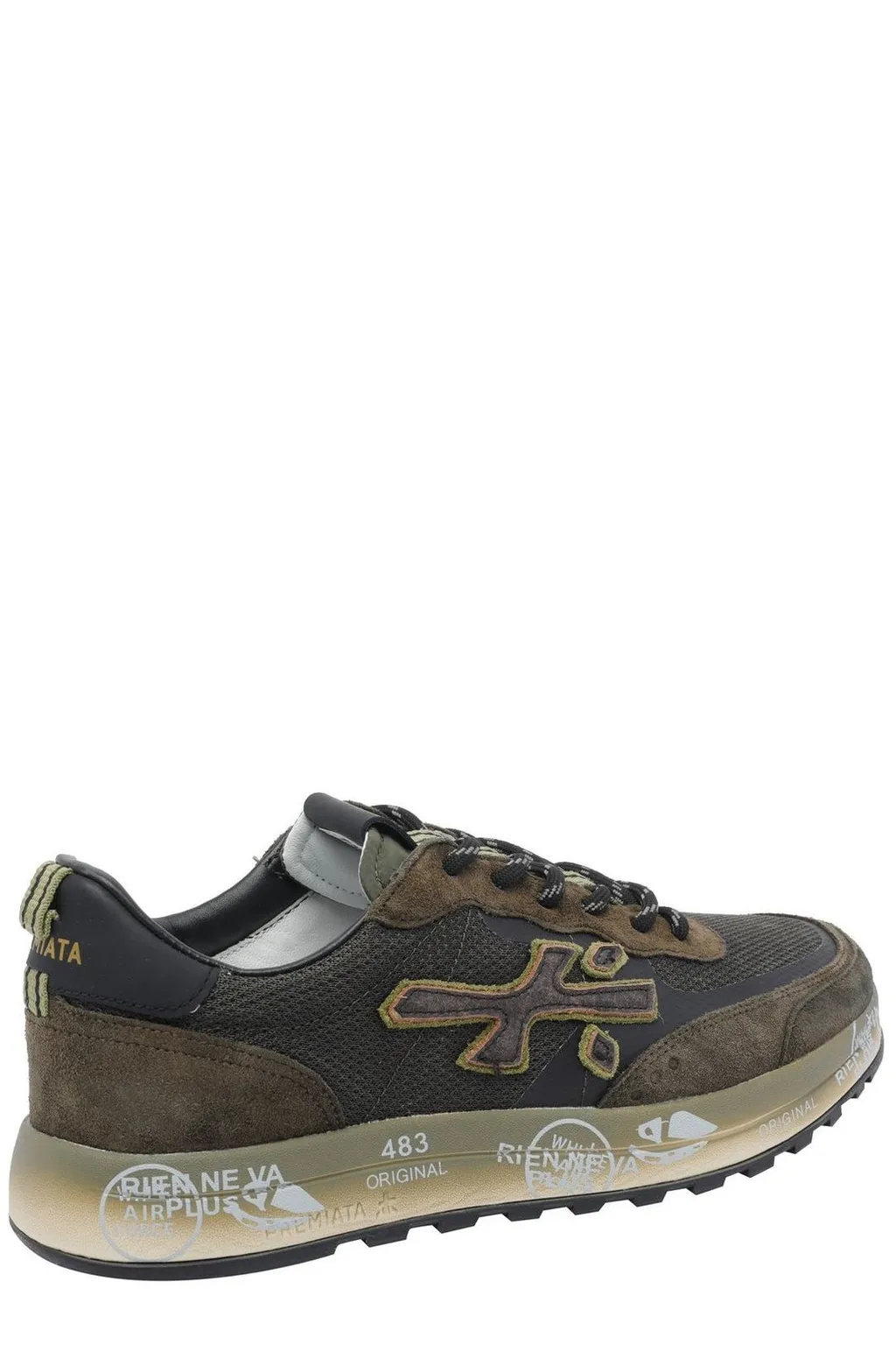 Premiata Logo Patch Lace-Up Sneakers