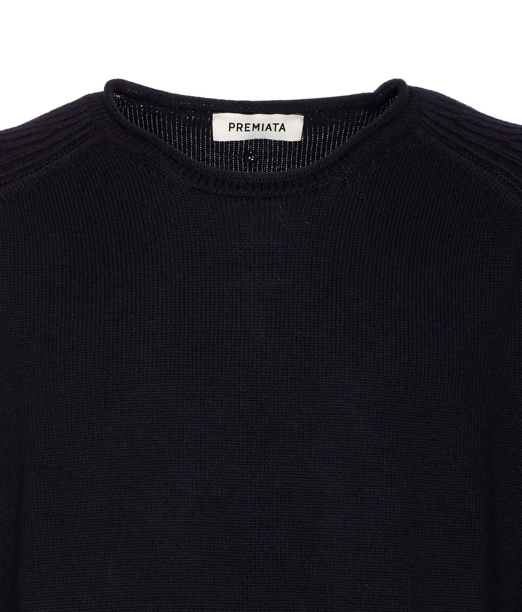 Premiata Logo Patch Crewneck Knitted Jumper