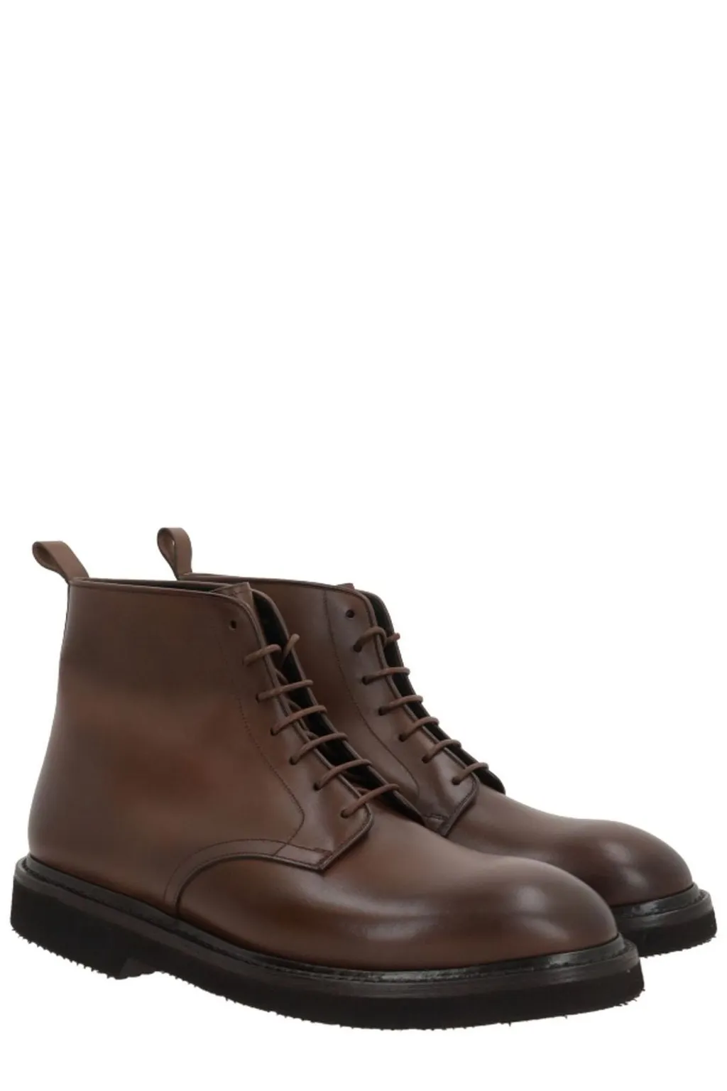 Premiata Round Toe Lace-Up Boots