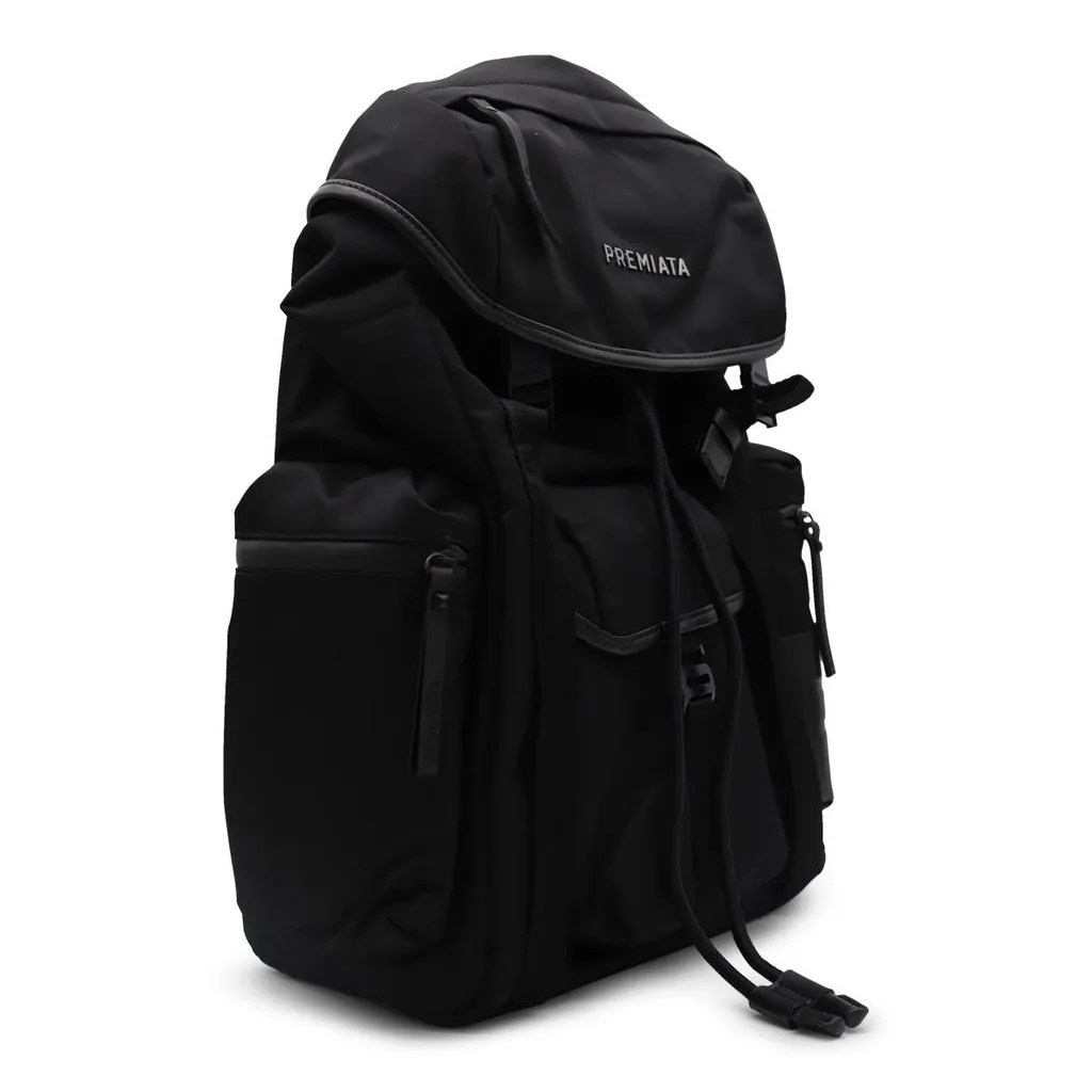 Premiata Logo Lettering Pocket Detail Backpack