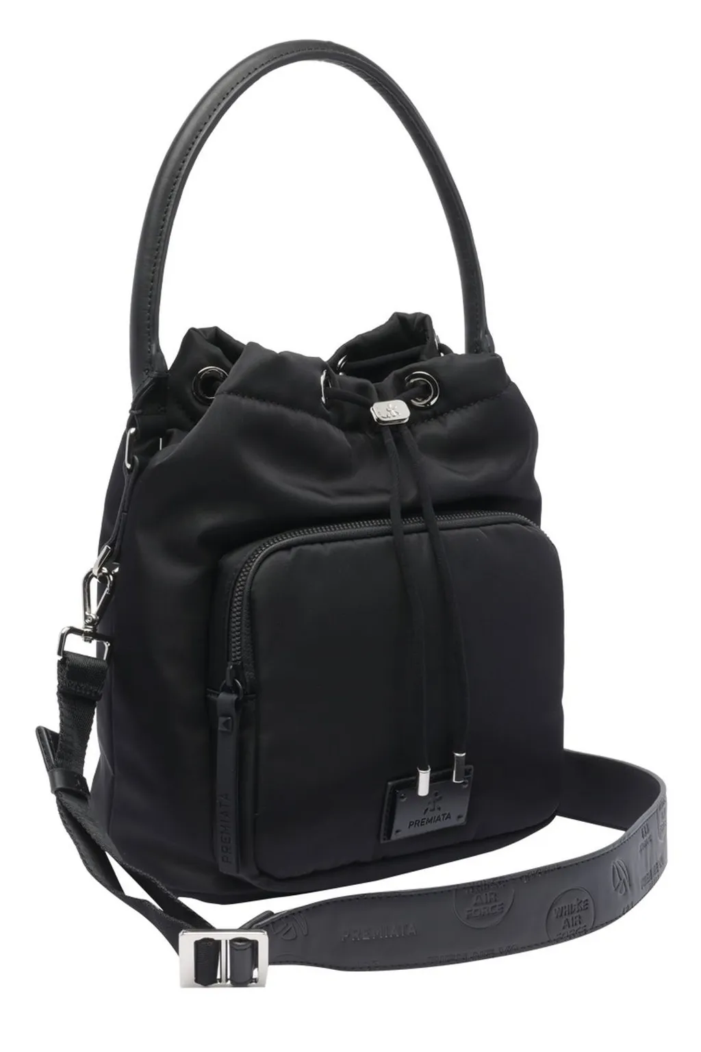 Premiata Mia Logo Patch Drawstring Bucket Bag