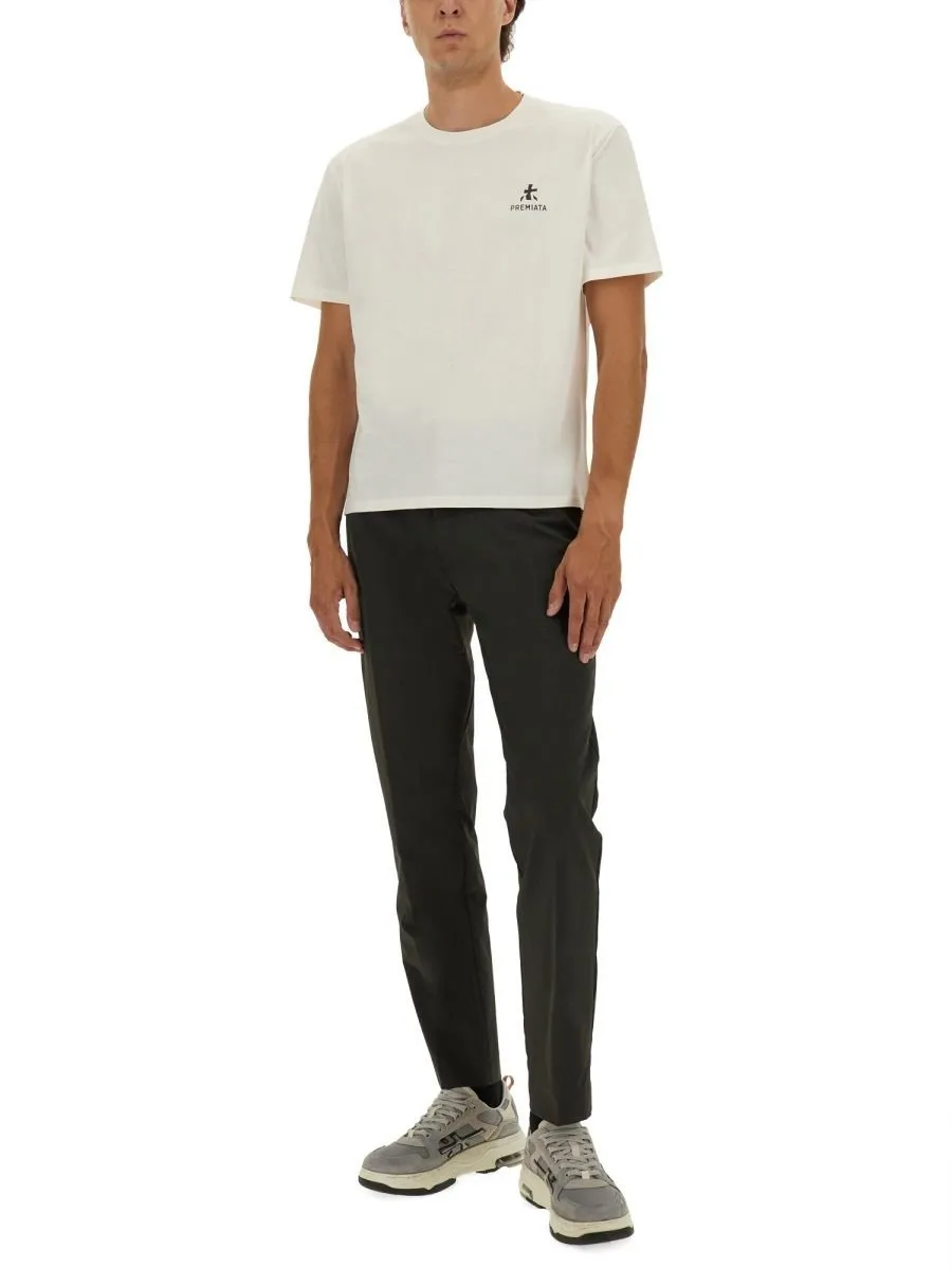 Premiata Logo Printed Crewneck T-Shirt