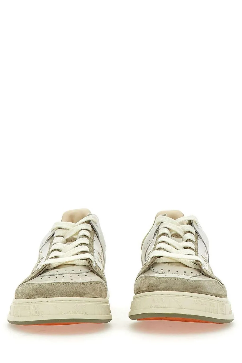 Premiata Round Toe Lace-Up Sneakers