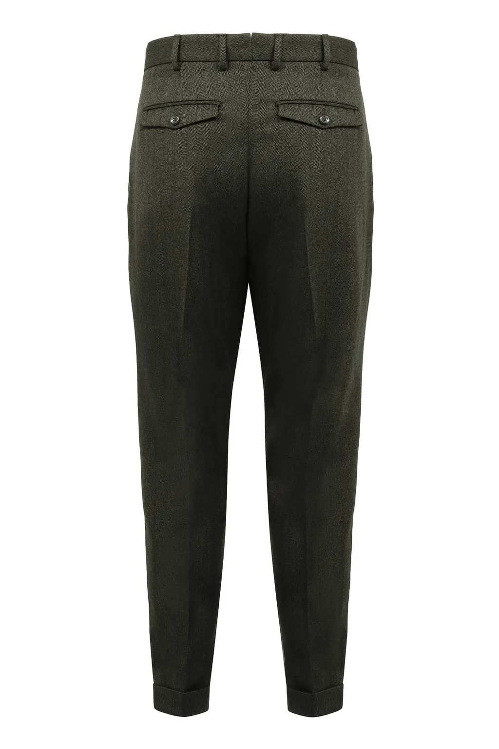 Pt Torino Tapered Leg Herringbone Trousers