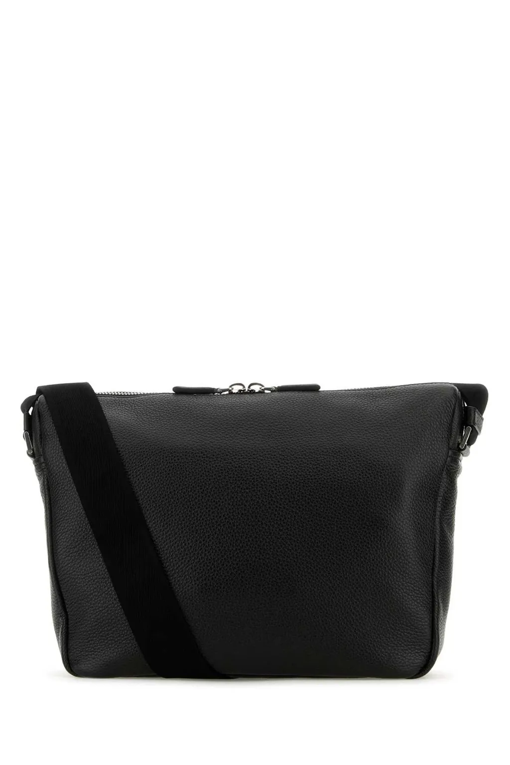 Prada Logo Plaque Zipped Shoulder Bag