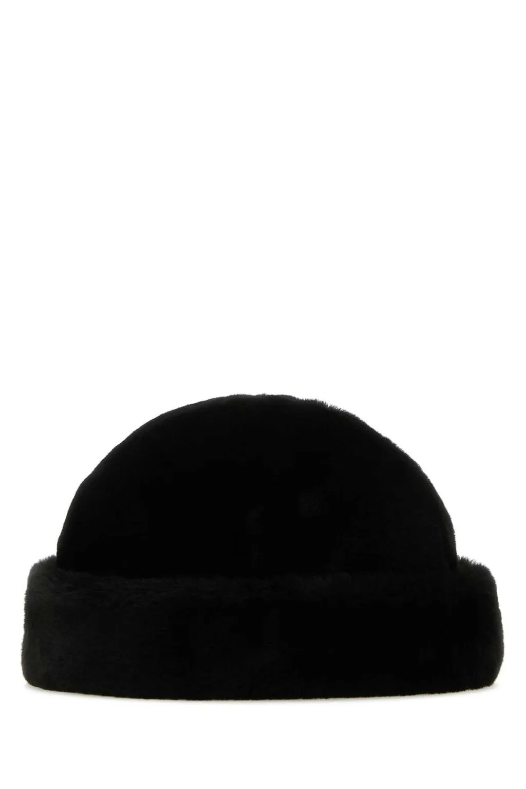 Prada Triangle Logo-Appliqué Turn-Up Brim Beanie