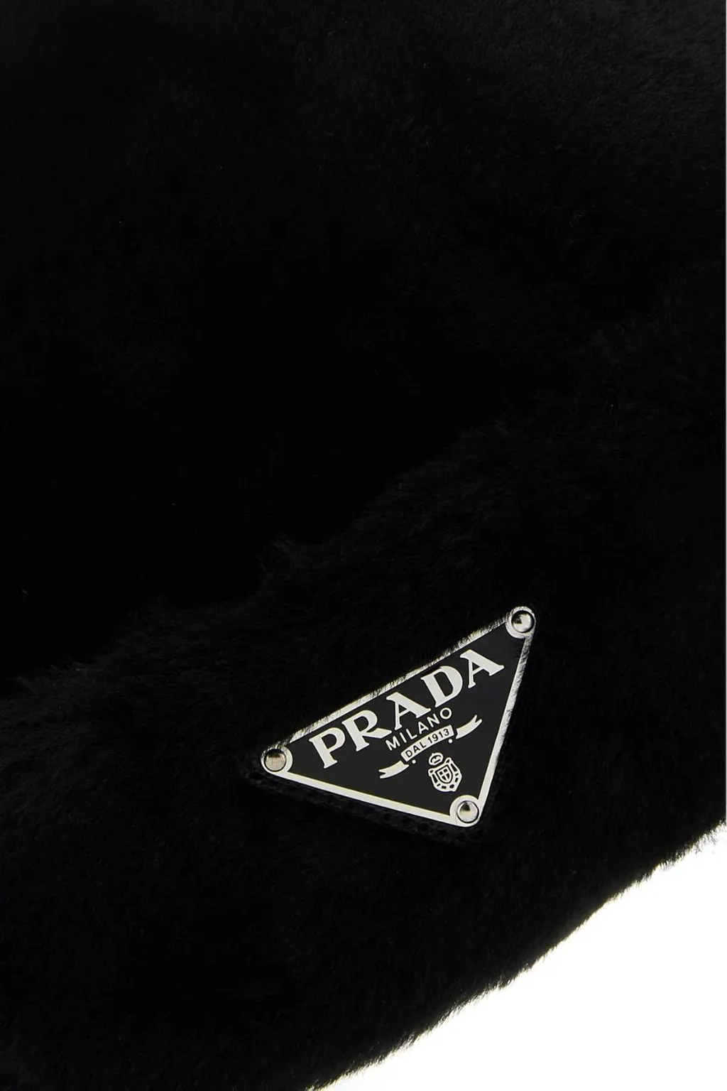 Prada Triangle Logo-Appliqué Turn-Up Brim Beanie