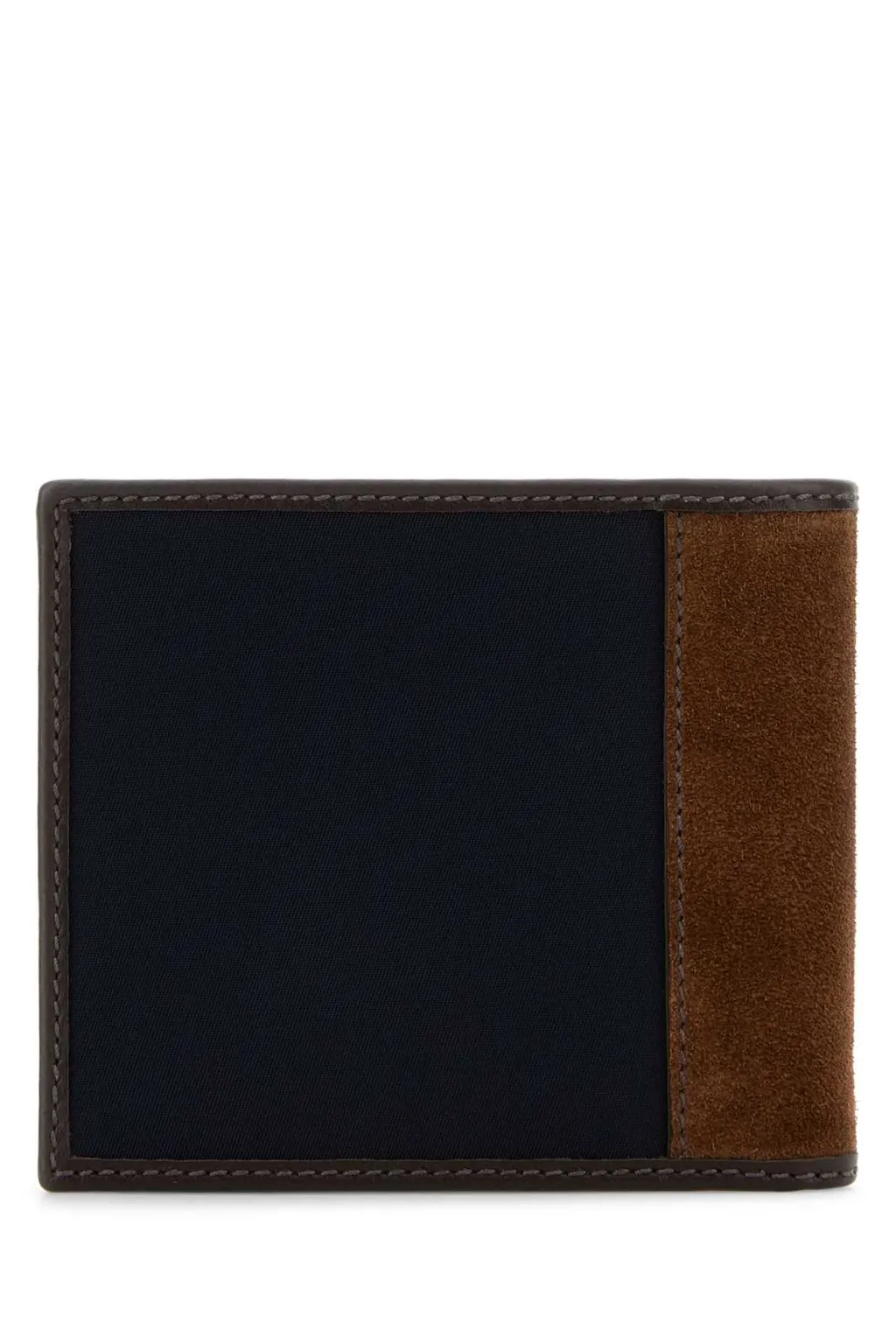 Prada Logo Plaque Two-Tone Bi-Fold Wallet