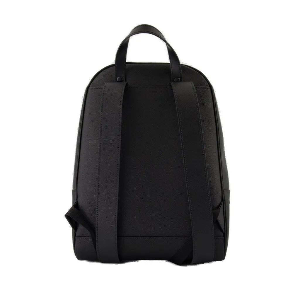 Prada Triangle-Logo Zipped Backpack