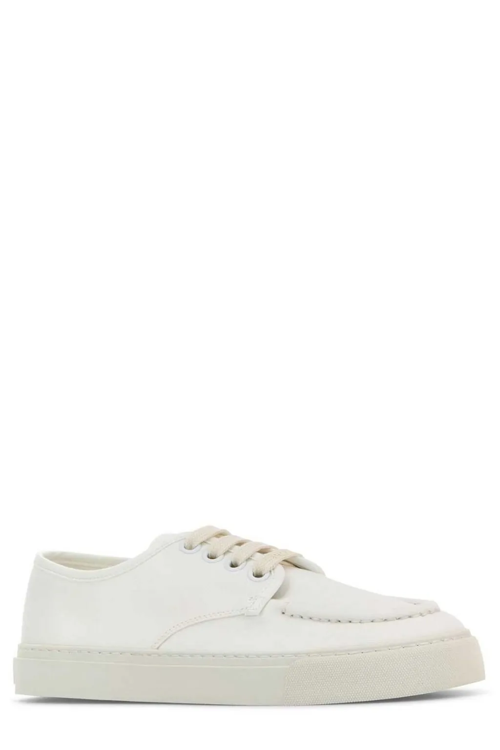 Prada Round-Toe Lace-Up Sneakers