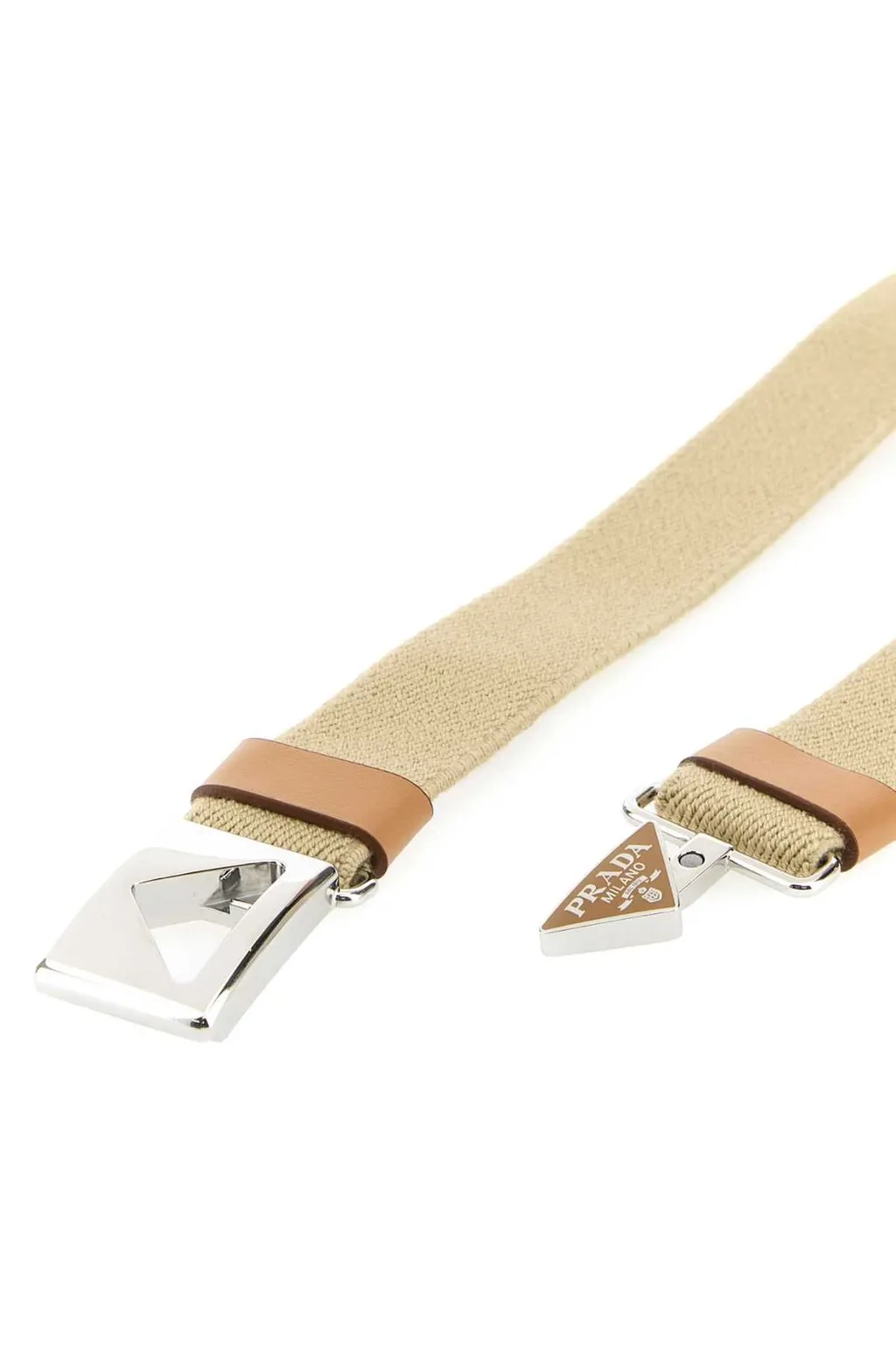 Prada Triangle-Logo Belt